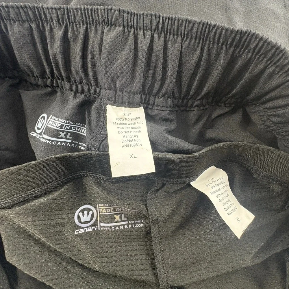 Canari Mens XL Black Paramount Baggy Cycling Bike Shorts NWT